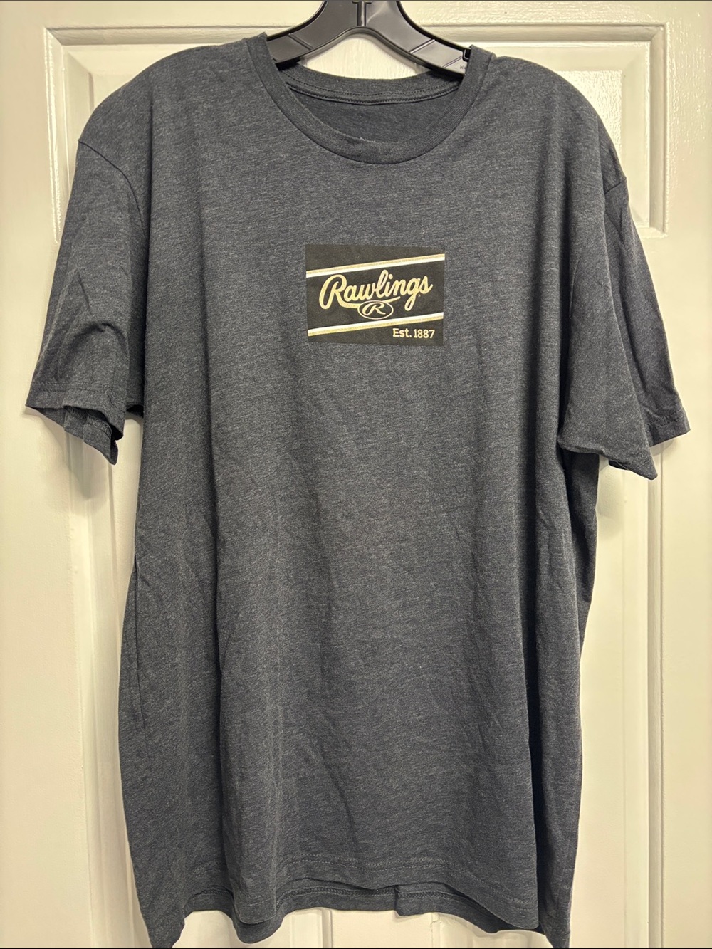 Rawlings Est. 1887 Logo Graphic T-Shirt – Men’s XL Gray